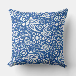Boho Hippie Paisley Print Cushion