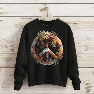 Boho Hippie Peace Sign Sweatshirt