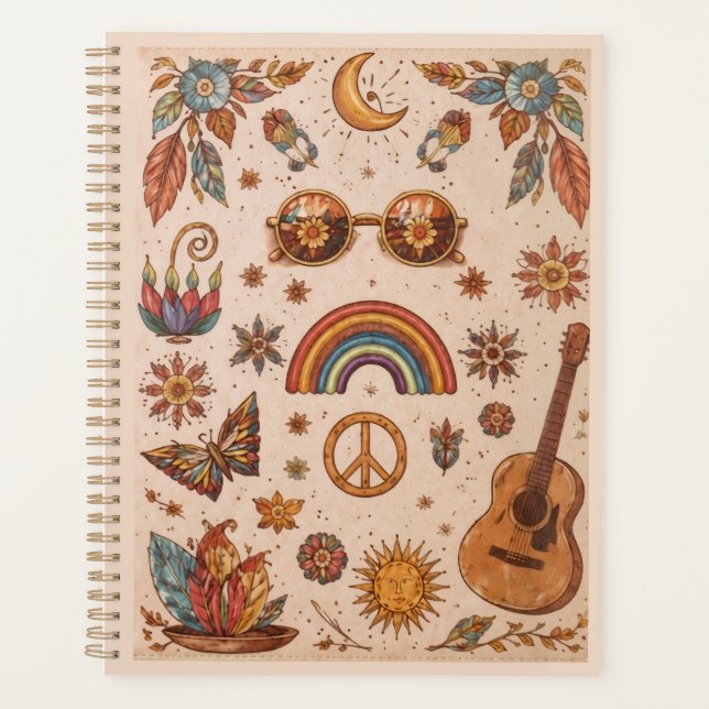 Boho hippie planner (Front)