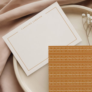 Boho Hippie Retro Flat Note Card