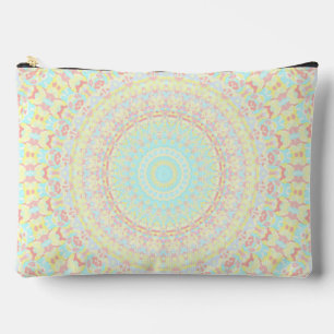 Boho Hippie Trippy Groovy Colourful Pastel Mandala Accessory Pouch