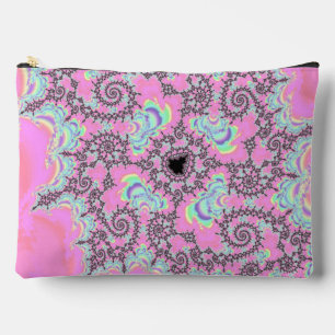 Boho Hippie Unicorn Pastel Mandelbrot Fractal Accessory Pouch