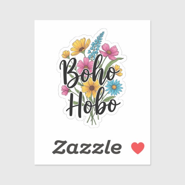 Boho Hobo flower bouquet design (Sheet)