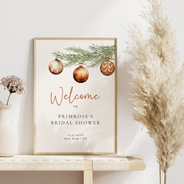 Boho Holiday Bridal Shower Winter Welcome  Poster (Creator Uploaded)