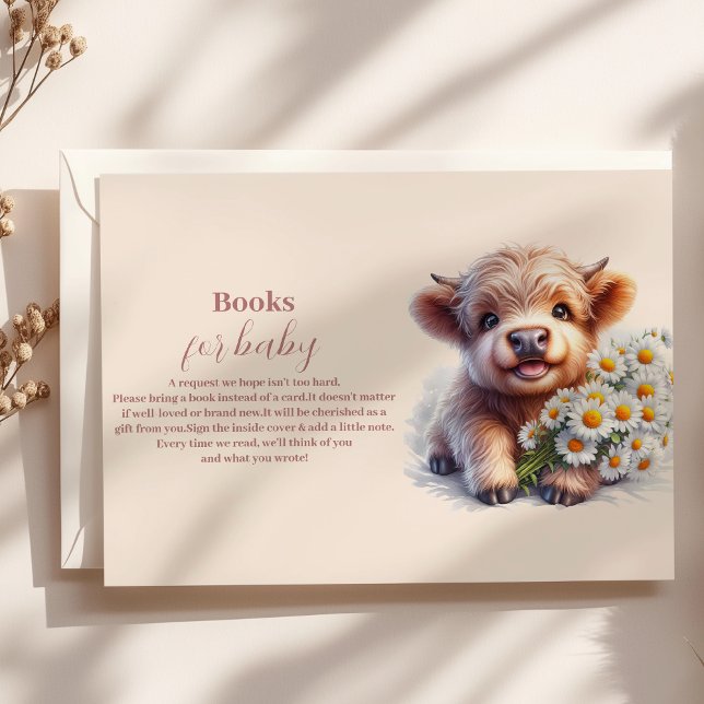 Boho Holy Cow Highland Cow Baby  Books for Baby Enclosure Card (Creator Uploaded)