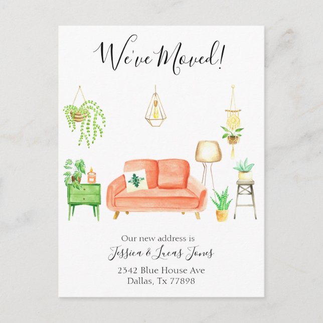Boho Home Moving Announcement We've Moved (Front)