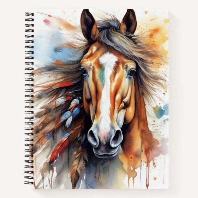 Boho Horse  Notebook (Front)