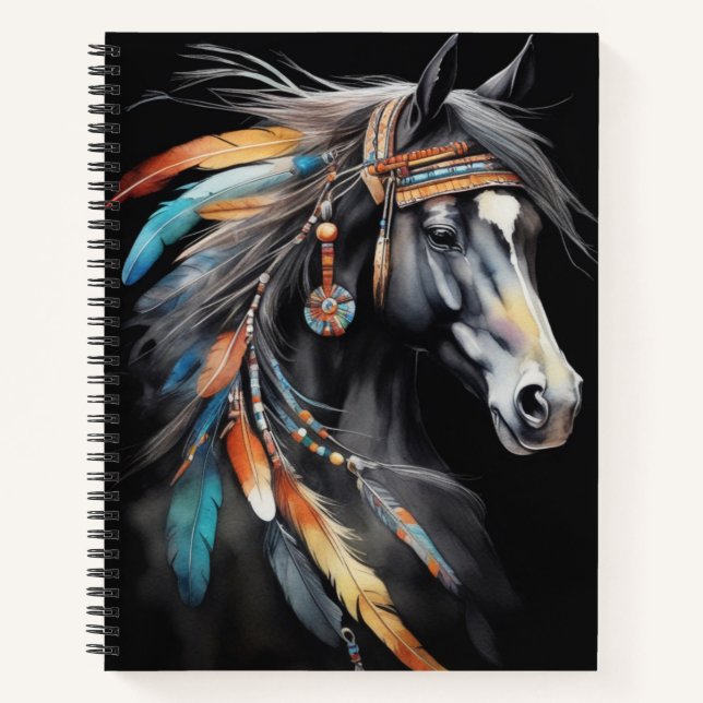 Boho Horse  Notebook (Front)