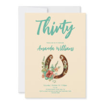 Boho Horseshoe Wildflowers Thirtieth Birthday