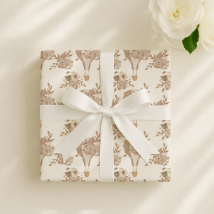 Boho hot air balloon, gender neutral nursery  wrapping paper