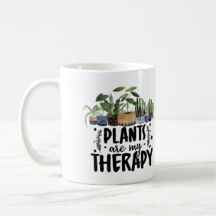 Boho Houseplants Earthy Green Therapy Coffee Mug