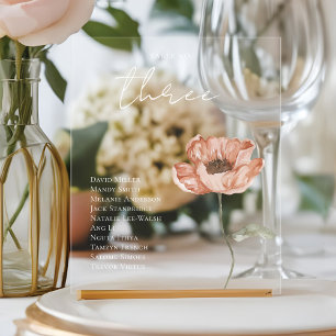 Boho Icelandic Watercolor Iceland Poppy Flower Tab Acrylic Sign