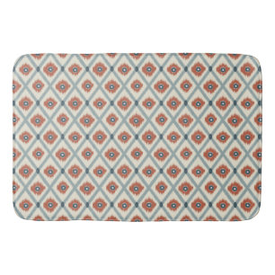 Boho Ikat Diamond Geometric Seamless Pattern Bath Mat