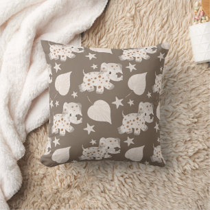 Boho in Neutrals: Baby Elephants Nursery Cushion