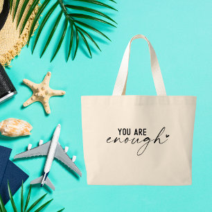Boho Inspirational Quotes Large Tote Bag