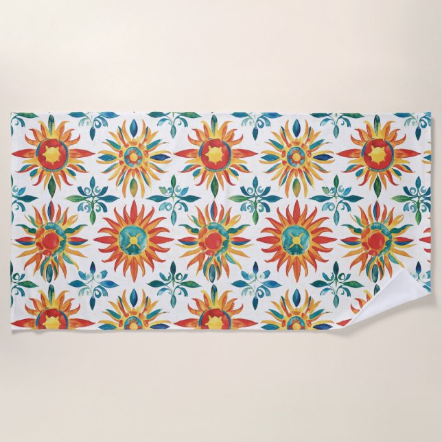 BOHO Inspired  Beach Towel (Front)