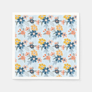 Boho Inspired Flower Pattern Napkins