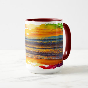 Boho inspired sunset mug