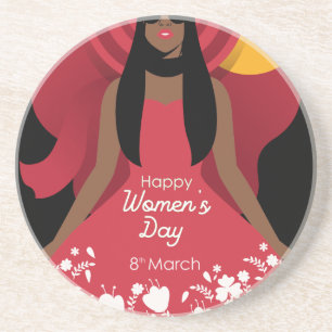 boho international womens day coaster