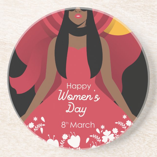 boho international womens day coaster (Front)