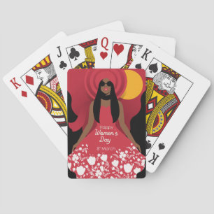 boho international womens day playing cards