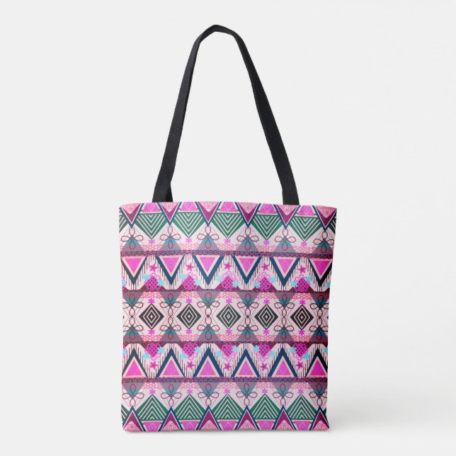Boho Island Tribal  Tote Bag (Back)