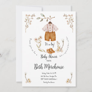 Boho It's a Boy Baby Shower Invitation