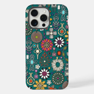 boho jewel treasures viridian green iPhone 15 pro max case