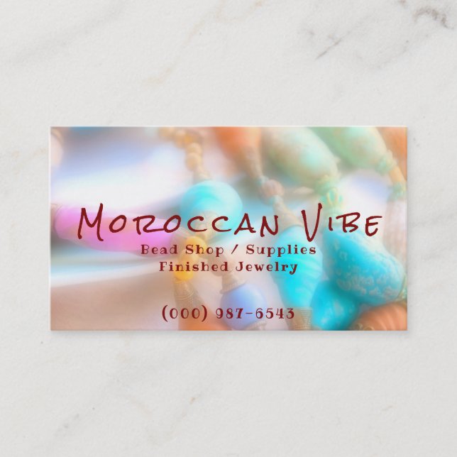 Boho Jewellery Artist Business Cards (Front)