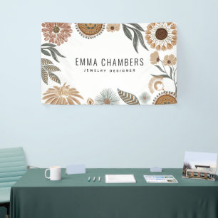Boho Jewellery Designer Floral Banner