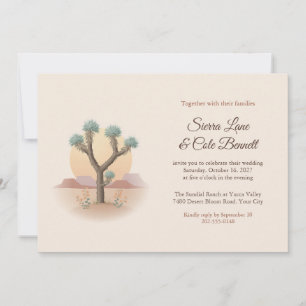 Boho Joshua Tree Desert Wedding Invitation