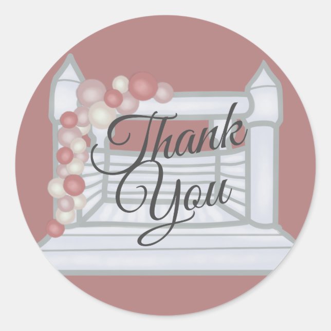 Boho Jump Bounce Trampoline Classic Round Sticker (Front)