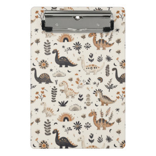 Boho Jungle Dinosaur Pattern Mini Clipboard