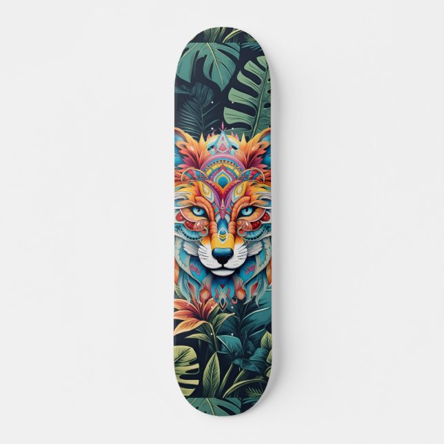 Boho Jungle Fox Skateboard  (Front)