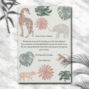 Boho Jungle Safari Baby Shower Thank You