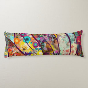Boho Kaleidoscope - Nature Inspired Floral Art -  Body Cushion