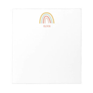 Boho Kids Rainbow Personalised Notepad