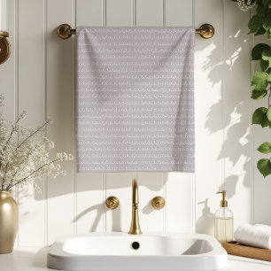 Boho Kids Towels Pastel Grey Swirls Minimalist