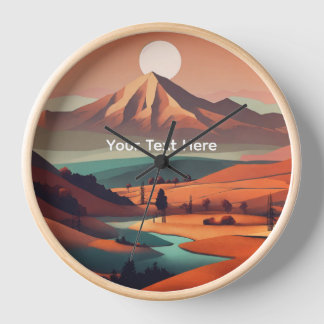 Boho landscape clock