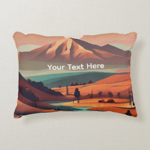 Boho landscape decorative cushion