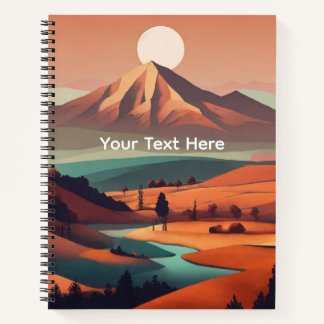 Boho landscape notebook