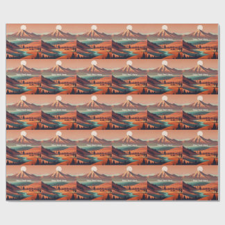 Boho landscape wrapping paper