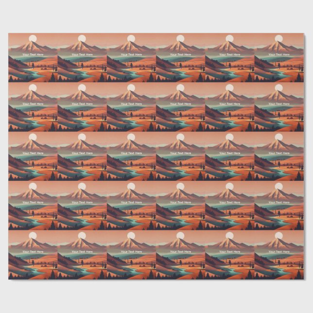 Boho landscape  wrapping paper (Flat)