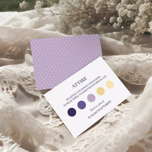 Boho Lavender Wedding Attire Guest Dress Code Card
