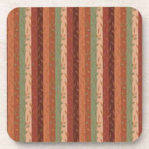 Boho Leaf Pattern Rustic Home Decor Coaster