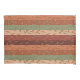Boho Leaf Pattern Rustic Home Decor  Pillowcase