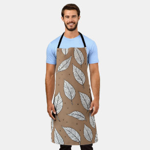 Boho leaves art apron