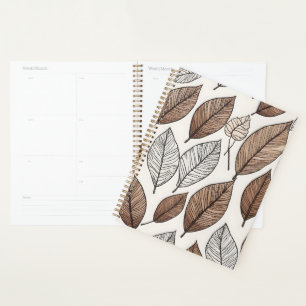 Boho leaves art planner