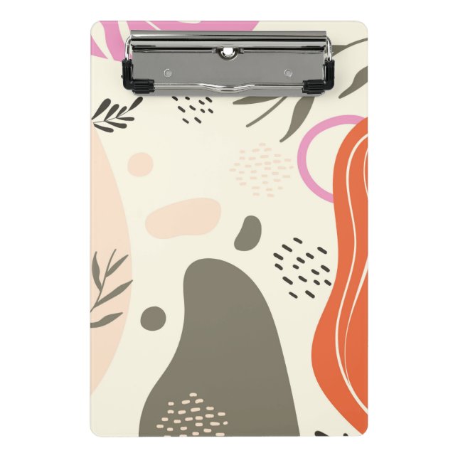 Boho leaves art Spiral Photo Notebook Mini Clipboard (Front)