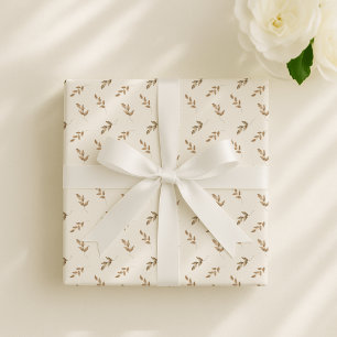 Boho leaves, gender neutral nursery  wrapping paper